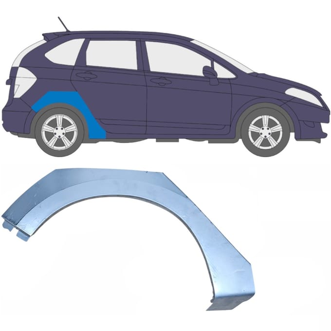 Reparatiepaneel achterspatbord voor Honda FR-V 2005-2009 / Rechts