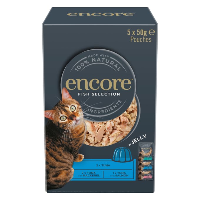 20x50g Vis Selectie Jelly Pouch Mix Encore Kattenvoer