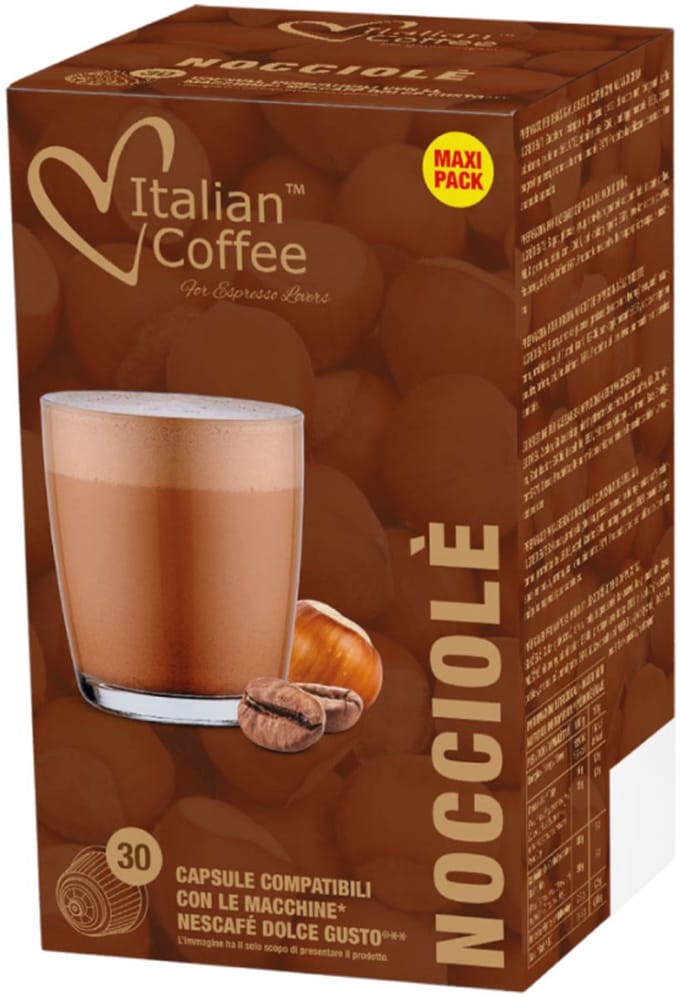 Italian Coffee hazelnoot cappuccino capsules XL Pack – Compatibel met Nescafé Dolce Gusto – 30 capsules