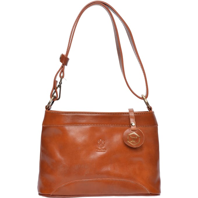 Luisa Vannini Brown Rundleer Tas