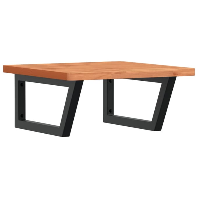 vidaXL - Badkamer - wandschap - staal - en - massief - beukenhout