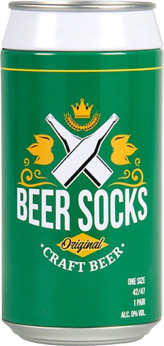 Bier sokken giftbox - Groen - Maat 42/47 - Geschenkdoos - Cadeaudoos - Giftbox mannen - Beer socks - Bier sokken heren – Vaderdag