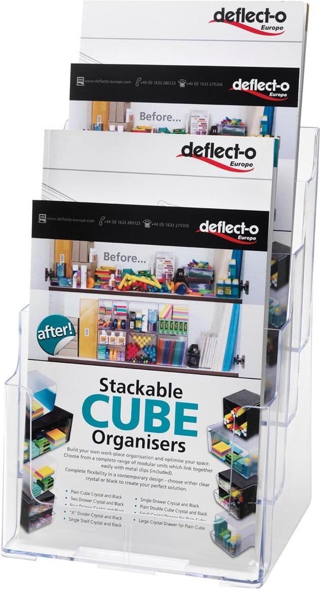 Deflecto folderhouder ft A4 | 4 opbergvakken