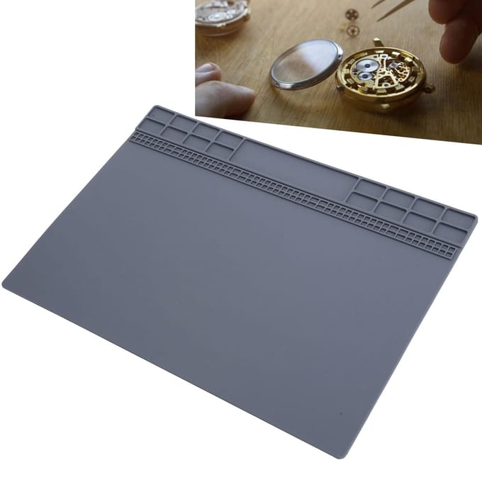 Rubberen Mat Antislip Horloge Reparatie Tafel Pad Horlogemaker Onderhoudsaccessoire Grijs gray