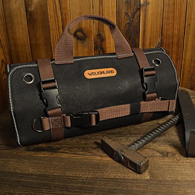 Duurzame Waxed Canvas Gereedschapsrol met 15 Vakjes