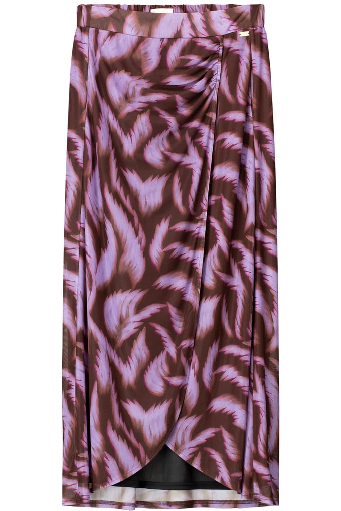 POM Amsterdam Skirt - Feathers Brown Größe: 40 | Midiröcke Outlet | Damen | Braun