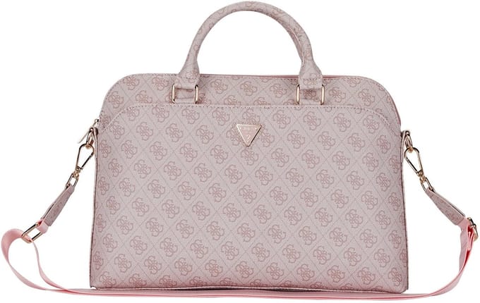 Guess PU 4G Triangle Logo Laptoptas voor 13/14/15 inch - Roze