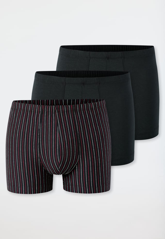 Shorts, set van 3, effen/gestreept, meerkleurig - 95/5 10