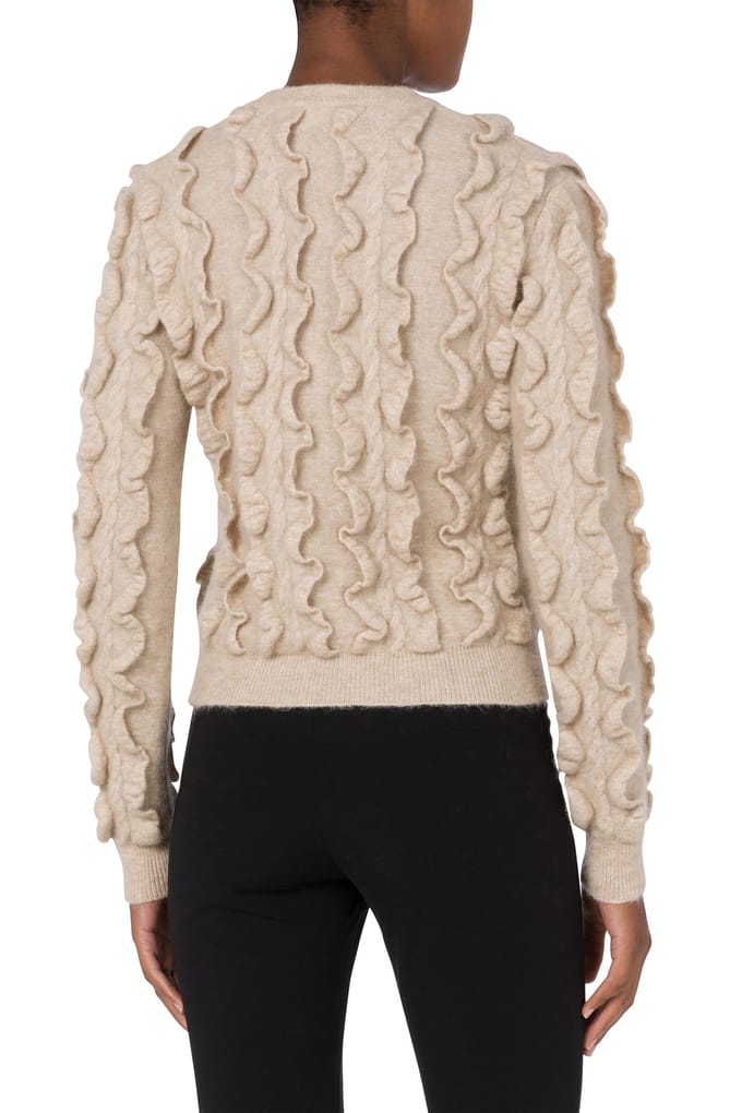 Moschino Pullover In Mohair Stretch Golden M White Taglia: 38 | Cardigan Outlet | Donna | Bianco
