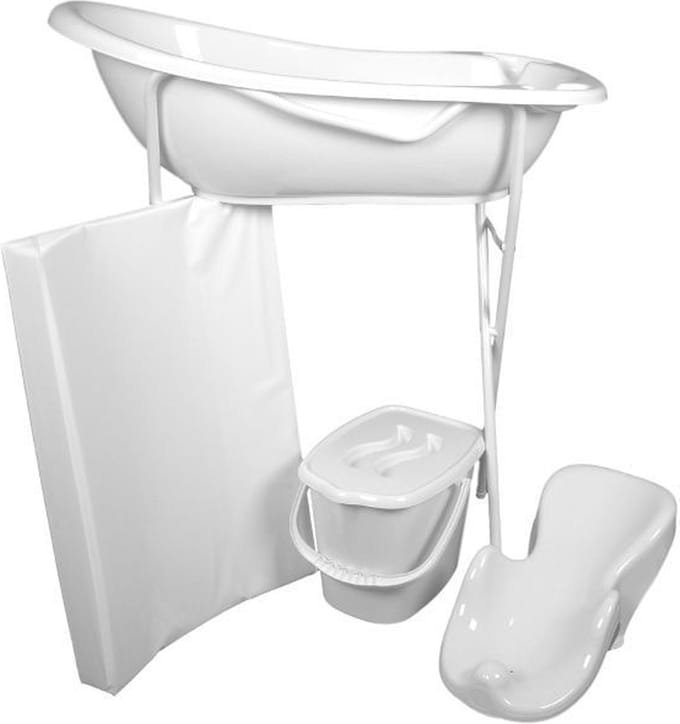 MamaLoes Wit Badset Incl. Witte Badstandaard