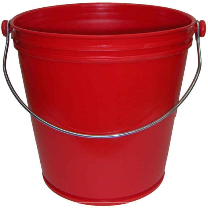 Flipper Emmer Robuust - Bouw Emmer - Extra Stevig - 10L - Rood