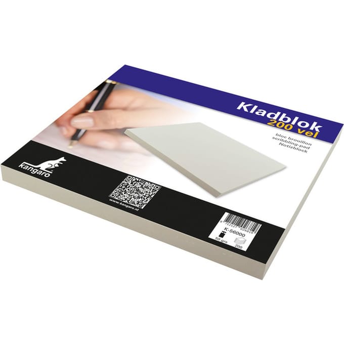 Kangaro kladblok - 23 x 19,8cm ±200 vel - met dekblad