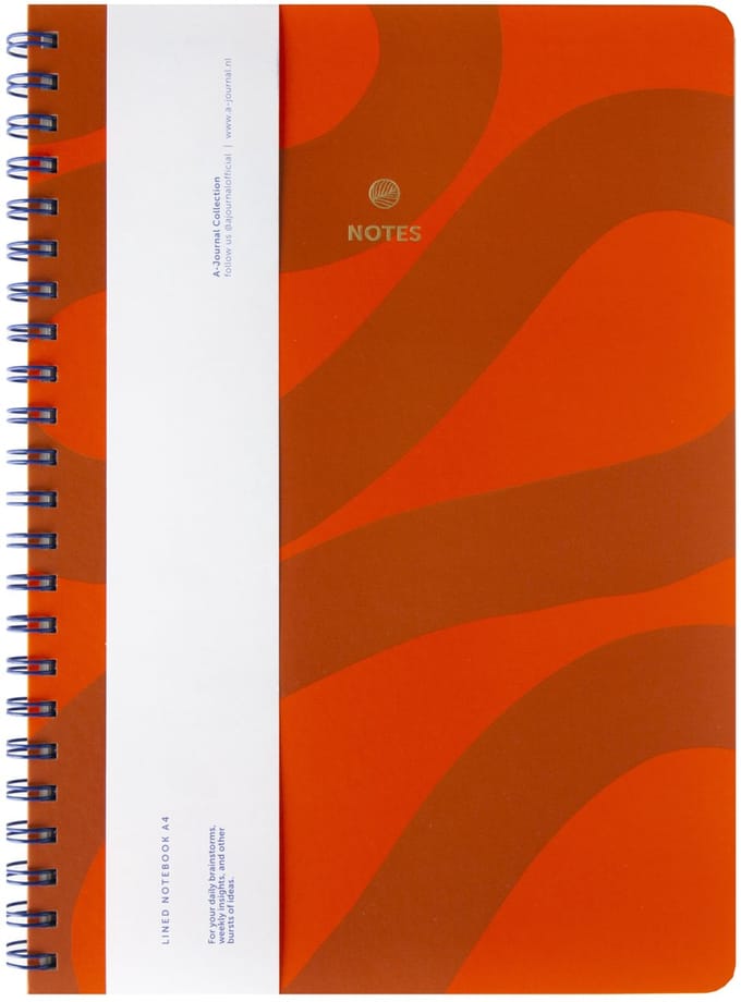 A-Journal - Spiraal notitieboek - A4 - Gelinieerd - Oranje