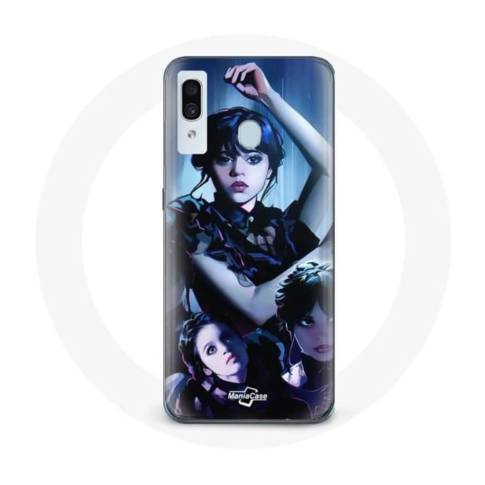 Coque maniacase pour Samsung Galaxy A20 wednesday Mercredi Addams