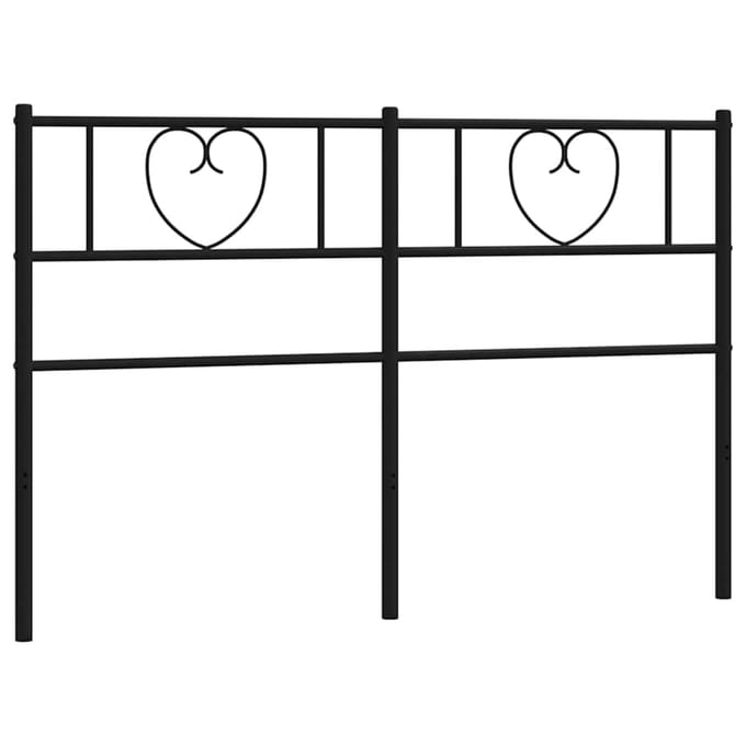 vidaXL - Vervangend - hoofdbord - 160 - cm - metaal - zwart