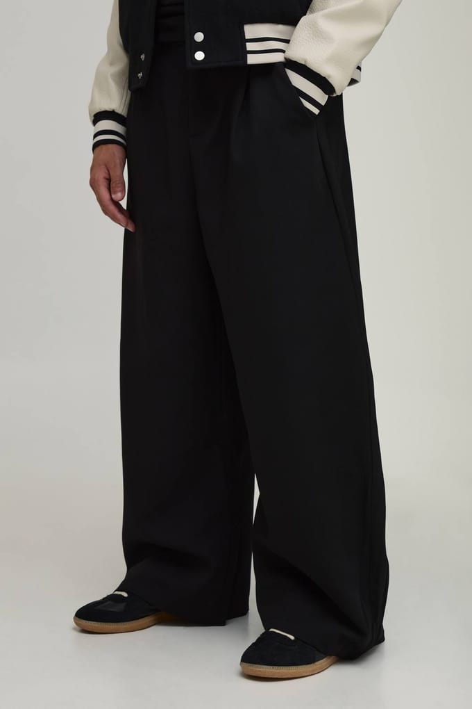 Getailleerde Extreme Ballonpak Broek Met Contrasterende Panelen | Black | Size 28