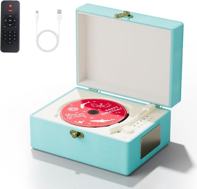 Muziekkoffer met CD-speler en ingebouwde luidspreker voor huisdecoratie