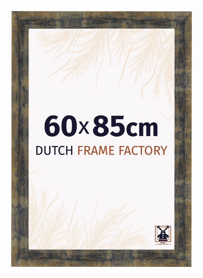 Fotolijst 60x85 cm - MDF - Blauw Goud Gemeleerd - Praag