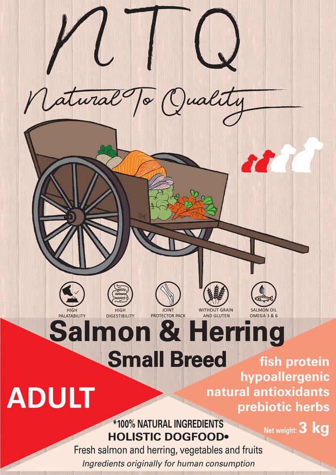 Natural To Quality mini met zalm en haring 3 kg