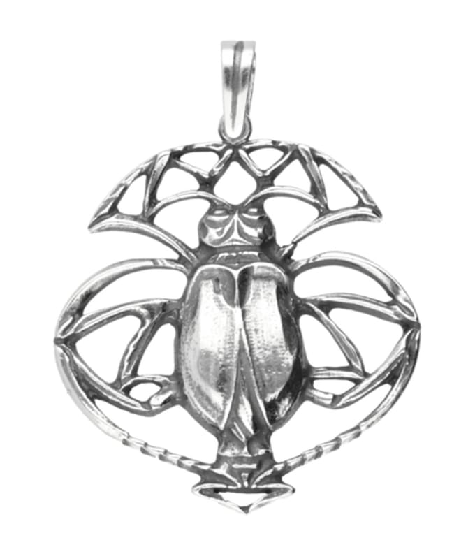 Zilveren Kever Art Nouveau Jugendstil groot hanger