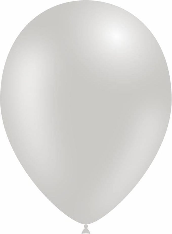 Zilveren Ballonnen Metallic 30cm 10 stuks