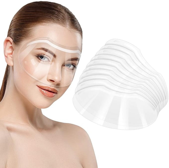 Pack van 30 Transparante Gezichtsvisors voor Microblading, Permanente Make-up en Oogbescherming tijdens Behandelingen