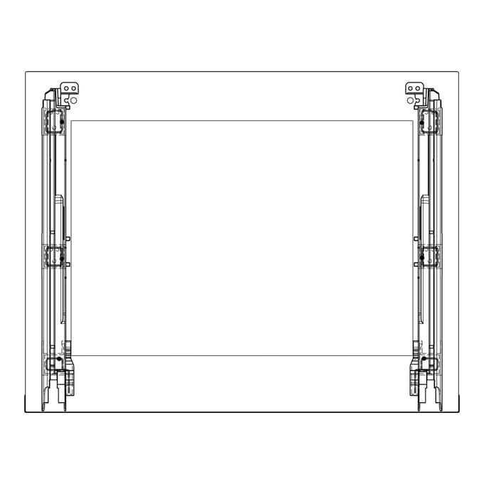 AEG voorste glas, inox, Electrolux, 594x465mm 140225485576