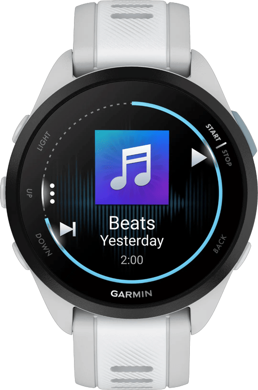 Garmin Forerunner 165 Music - Hardloophorloge - 43 mm - Mist Grey-Whitestone