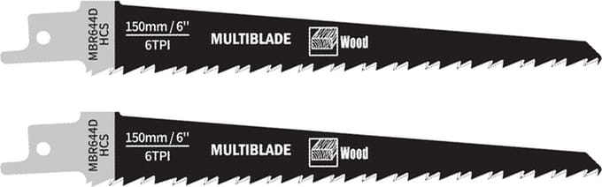Multiblade MBR644D Reciprozaagblad 150mm, hout