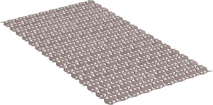 Antislip Badmat PVC met Zuignappen - Vissenontwerp Taupe