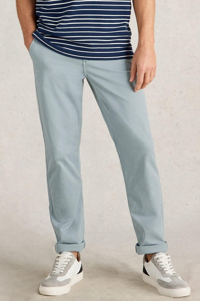 White Stuff Sutton Organic Chino Trouser Light Blue Taglia: W36 REGULAR | Pantaloni chino Outlet | Uomo | Blu