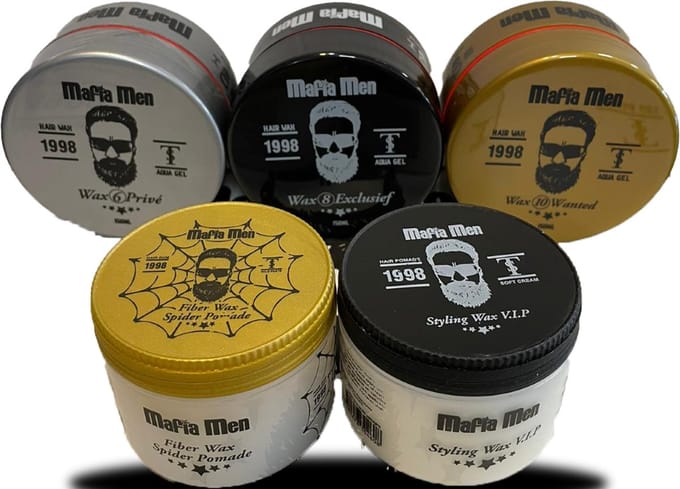 5 Pack- Haarwax Mix- Mafia Men- Wax - Pomade- Gummy- Paste- Fiber- Spider-Man ( 750 ml)