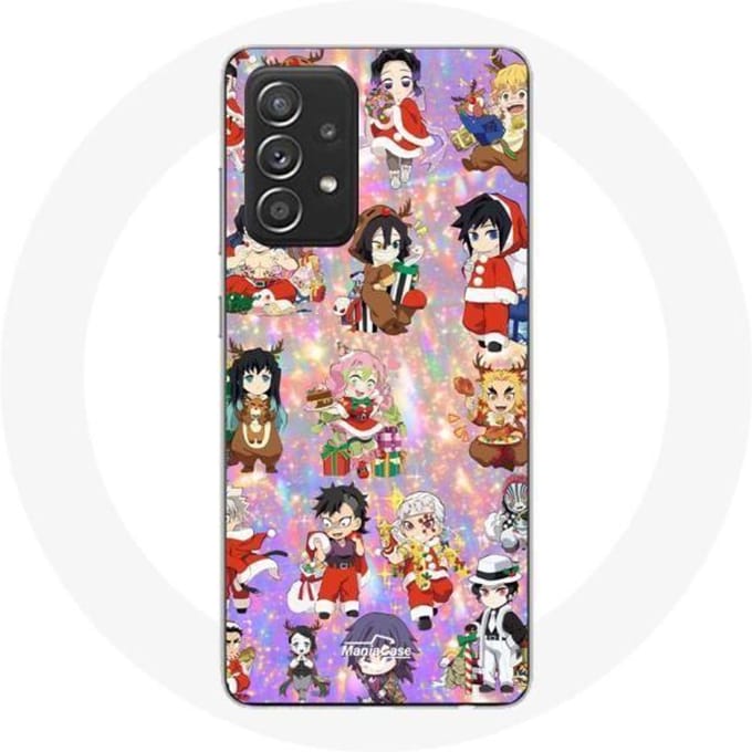 Coque pour Samsung Galaxy A33 5G Demon slayer merry christmas affiche le cadeau de noël
