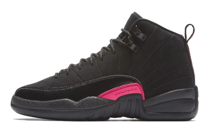 Jordan 12 Retro Black Rush Pink GS 510815-006 35.5
