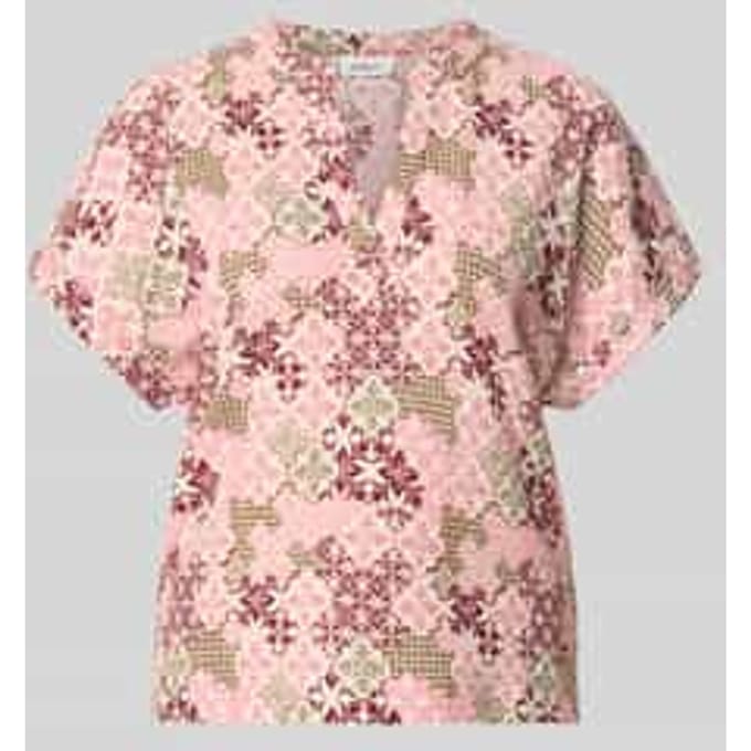 regular fit T-shirt in crinkle-look