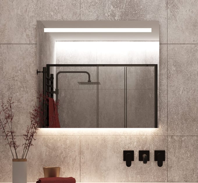 Schaere - Badkamerspiegel - LED Verlichting - Spiegelverwarming - Sensor - Dimfunctie - 80x70 cm