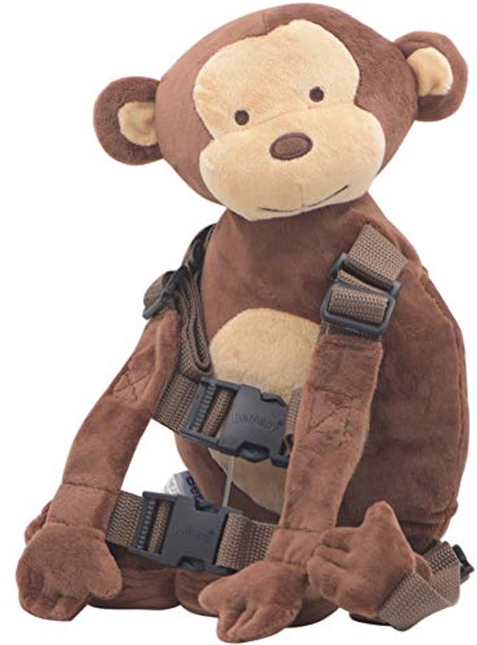 2-in-1 Monkey Peuterveiligheidsrugzak met Loopriem voor Kinderen (Bruin)