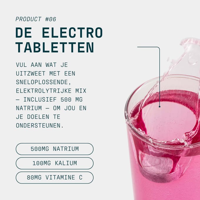 THE Electro bruistabletten - 12tabletten - Nieuw-Framboos Lemonade