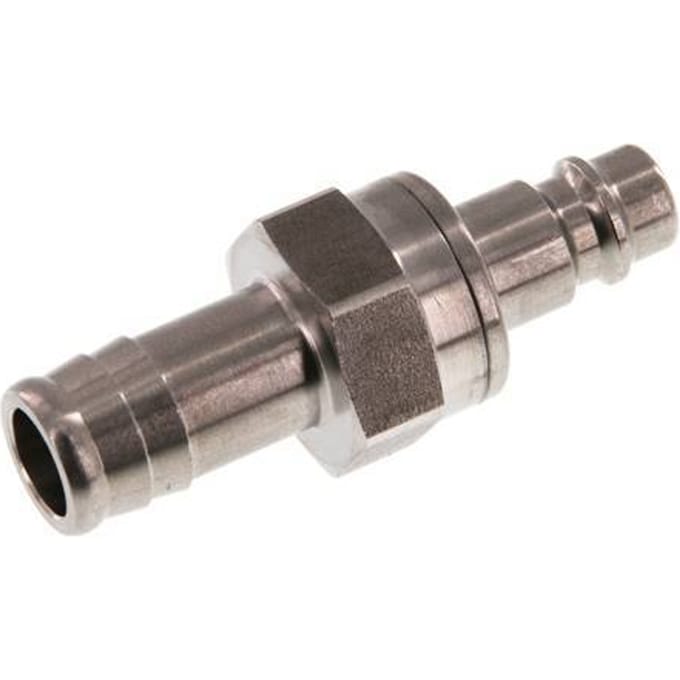 RVS DN 7.2 (Euro) Luchtkoppeling Insteeknippel 13 mm Slangpilaar Double Shut-Off
