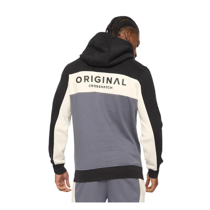 Crosshatch Heren Castlebay Hoodie (Slate)