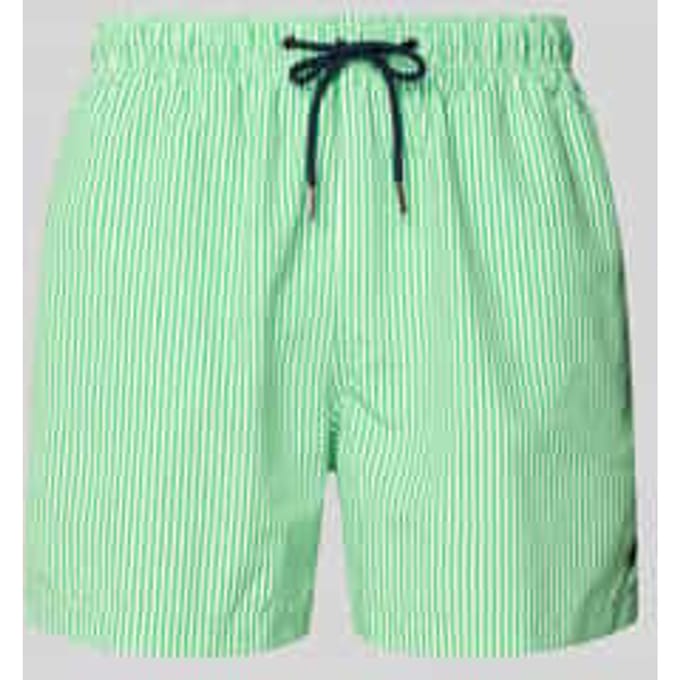 Zwemshort met achterzak en labelpatch