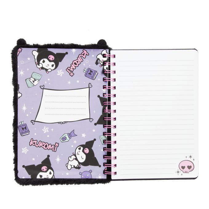 Paladone Products Sanrio Notebook Kuromi Fluffy Stationery