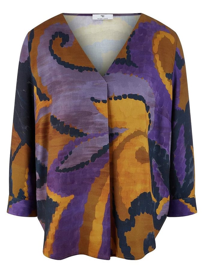 Blouse 3/4-mouwen Van Peter Hahn paars