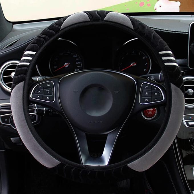 15  autostuurhoes elastische warme antislip wieldop auto-accessoires grijze kleur