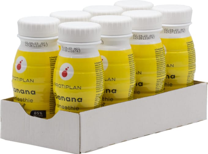 Protiplan - Tray Proteïne Smoothie Banaan - 8 x 200 ml - Voordeelpak - Ready to go proteïnedrank