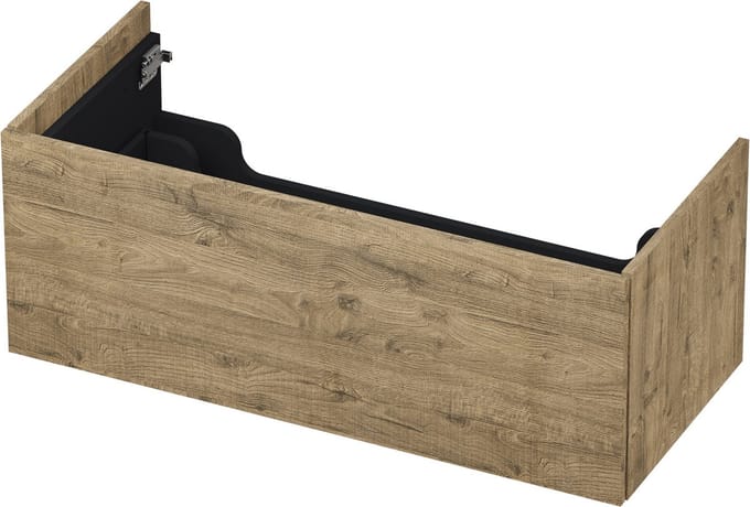 INK wastafelonderkast 1 lade greeploos push to open hout decor 100x45x38cm, naturel eiken