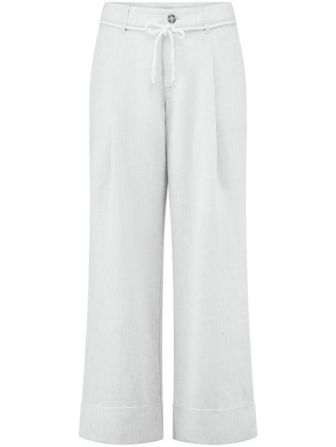 Wide Fit-7/8-broek Van Peter Hahn wit