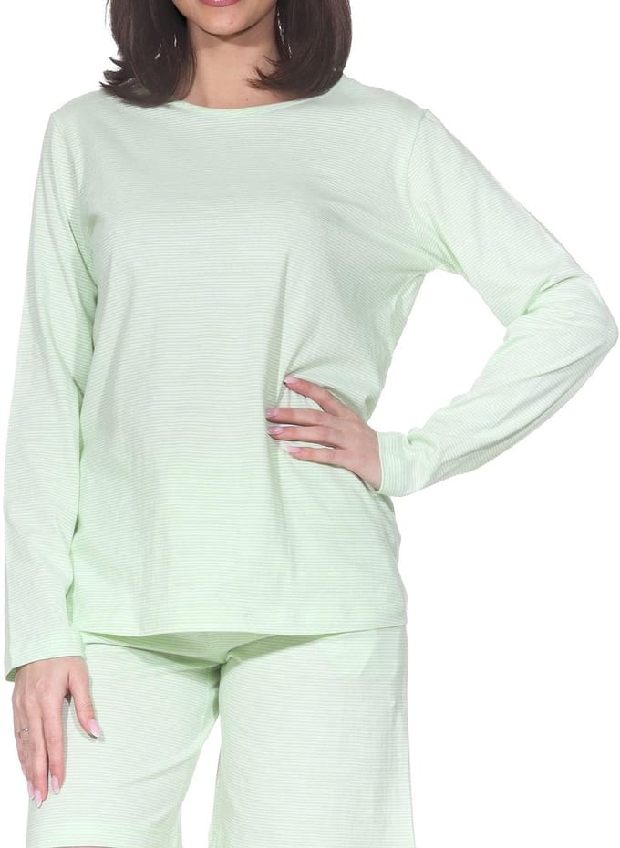 Damespyjamashirt met lange mouwen mix & match