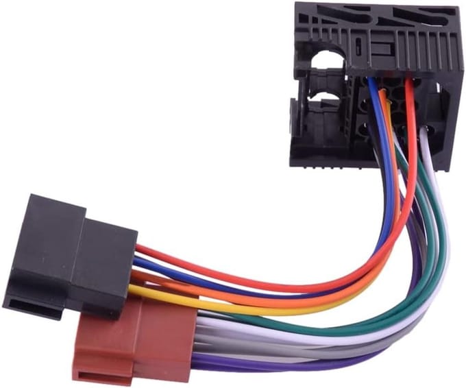 Radio Adapter Kabel - ISO Kabel - Auto Audio - Goede Textuur - 16cm Lengte - Zwart