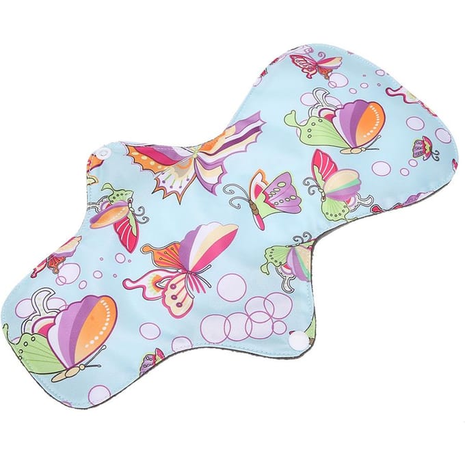 Wasbare Menstruatiecup met Bamboe Houtskoolvezel Herbruikbare Verlengde Maandverband (L 33cm)#4 white
